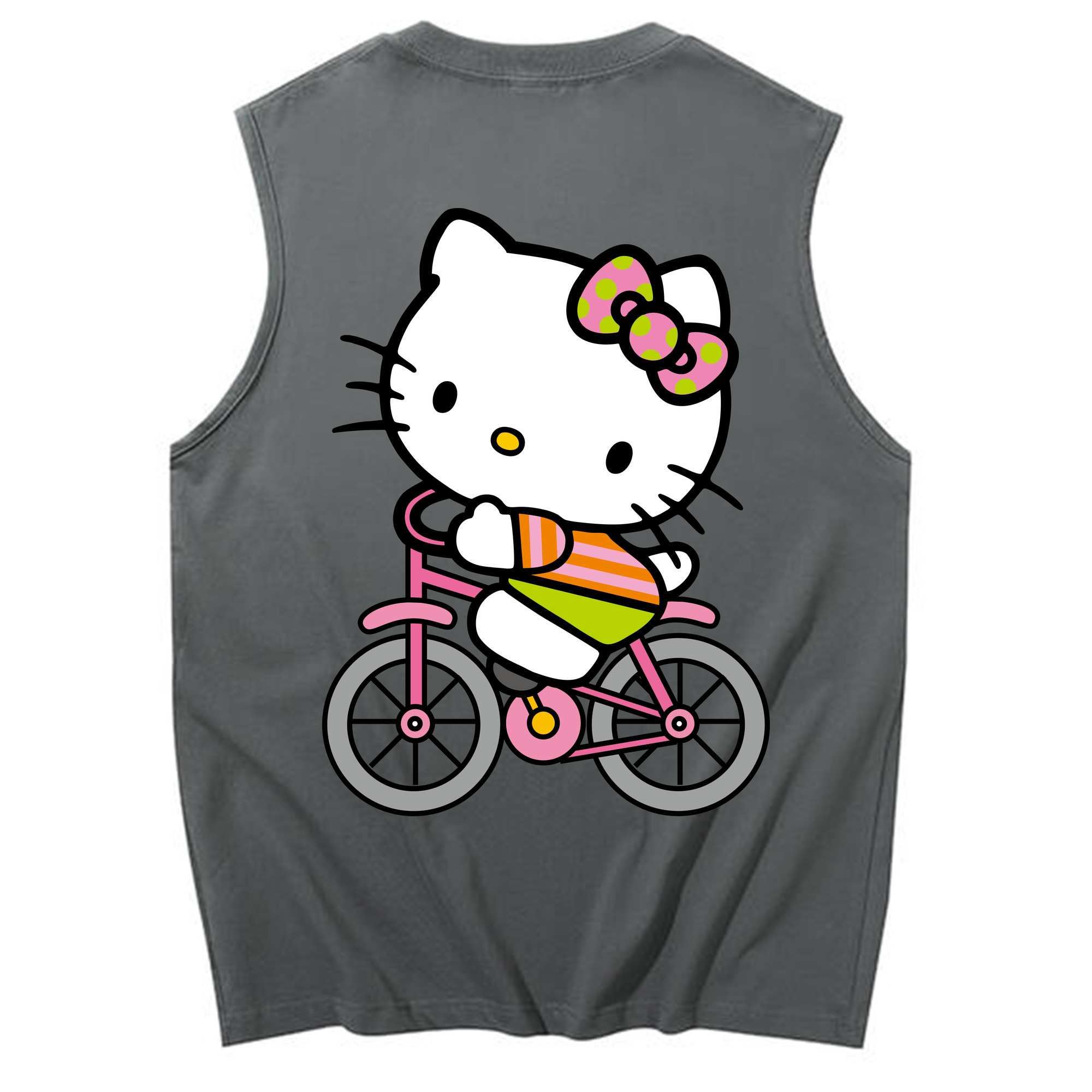 （画像用） Hello Kitty ハローキティ コットン100％タンクトップ（背面プリント）